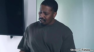 Black stepdaddy gives me an bum smacking