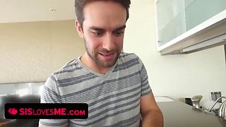 Stepsiblings Taboo Threesome: Stepbro and Buddy Tag-Team His Stepsis' Mouth & Bed