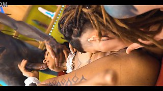 Wild Interracial Threesome Dark Skin TEEN