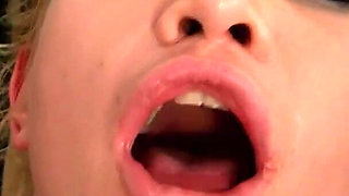 Cute French Blondie Pounded in Both of Her Tight Holes