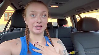Sophia Mayyy Truck Park Rear end Internal ejaculation In The Manmeat