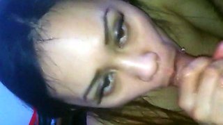 Filipina Amateur Sucks and Swallows Big Cock