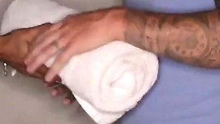 Mena's Naughty Massage Jerk-off