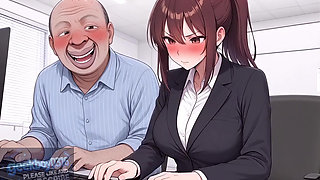 Office Breeding Program - Restore Confidence, Ugly men - kiss - sex- pregnant - HD - hentai Ai video