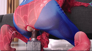 Spider Woman and Her Wet Needy Spider Holes. Thor's Hammer Cream