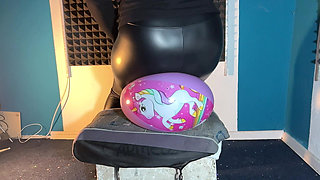 Lucy Sit Pops 12 50cm Customer Choosen Beach Balls in Shiny Black Pants! 2 Cameras with Slowmo