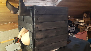 Trapped in a Crate - Machine Anal Fuck