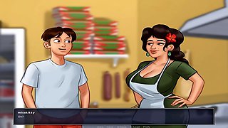 Summertime saga, sexy female voice, big boobs