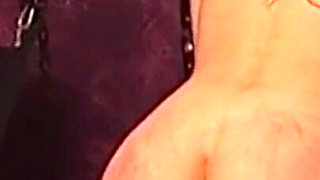 Tattooed Blonde MILF Endures Dungeon Spanking Session