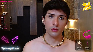 Skinny Colombian with Huge Fat Cock Gets Horny in the Bathroom and Records Himself