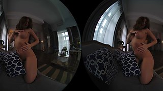 Chubby Brunette Big Boobs Dildo Masturbation