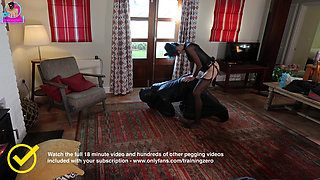 Training Zero Femdom Hard Deep Rough Anal Pegging Fuck with Big Strapon