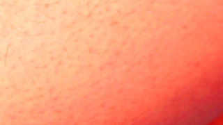 Hairy legs close-up video slowly tease