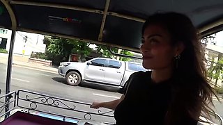 Busty but petite Thai MILF amateur amazing sex with a Farang