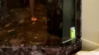 Girl Plays With Pussy In The Shower While No One Is Near