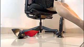Office Clerk BBC Trampling in High Heels - One