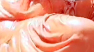 While bathing, the village woman is taking a bath naked after taking off her clothes completely