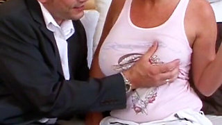 Boss has it with his secretary after a party in the hotel