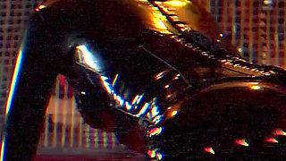 Pony Mask Slut Bent Over in Harness Tease