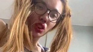 Big Tits Tranny Strokes her Big Cock