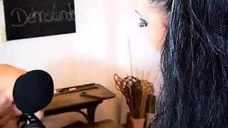 Mistress Dominique plastique instruction slave for taking