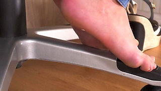 Peeking At Hot Secretary Teasing Sexy Feet In High Heels Underdesk