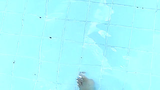 White Nails + Pool = Video for You Lol