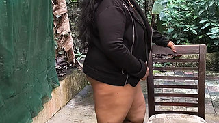 India Curvey Girl in Black Jacket Completely Strips for the Camera