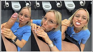 Girls With Glasses Are Always Sluts - Public Blowjob - Baebaezoe