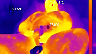 First BBC Sex Machine Fuck: Oiled up BBW Cums Hard on Your Massive Cock, 15 Min Ride and Cum Countdown, POV Thermal