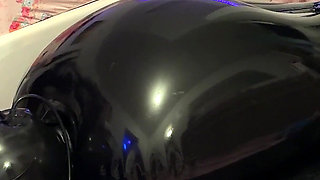 Wife Milks Her Submissive Husband-slave in an Inflatable Latex Bag - E-stim, Rimmer & Heavy Breathing