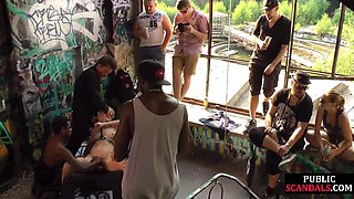 Seductive Vixen Humiliated and Overwhelmed in Public Play