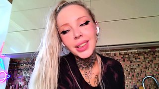 Busty blonde mature solo masturbation for webcam