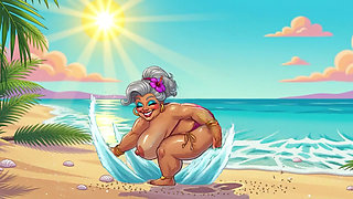 Sexy Big Boobs on Beach