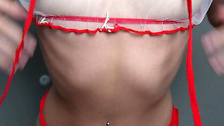 Feeling so Cute Stripping Out of My Cute Cherry Outfit