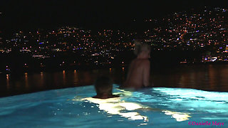Couple Go for Late Skinny Dip Fondle
