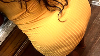 Big ass ebony slut gets fucked in the kitchen