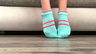 Try on Haul Sexy Socks on Beautiful Legs