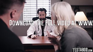 Doctor nail heavy-breasted mature in front of hubby