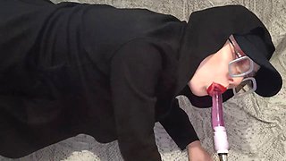Horny Lesbian Teen Rides New Machine