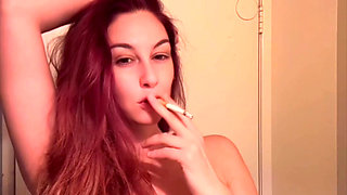 Italian Big tits Milf Artemisia Love hot smoking session in  bikini