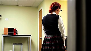 Amateur redhead sucks tons of cocks