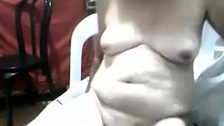 Filipina Granny Oma Pleasures Herself on Webcam