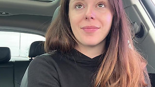 Canadian Hottie Gets off in the Drive Thru!