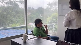 Amateur Colombian MILF Teacher Fucked Hard in Class - Creampie & Squirting POV