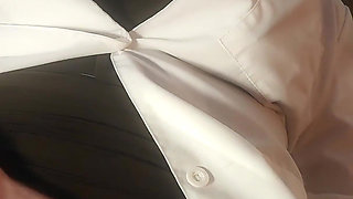 Full Scene! a Sexy Mature MILF Doctor Examines a Young Man and His Curved Cock