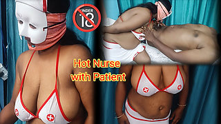 Hot Chubby Huge Boobs Nurse Fucked by Patient in the Hospital- Tamil Audio with Moaning