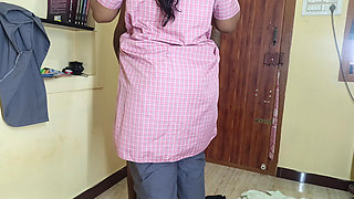 A girl fucking with uniform