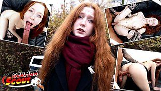 GERMAN SCOUT - Redhead Alice Seduce Lovemaking