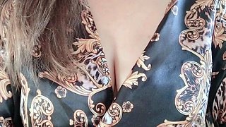 Big Boobed Blonde Masturbates With A Dildo In The Bathroom